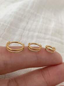 1 Stück 925 Sterling Silber 16G Helix Zwilling Klicker Creolen - Knorpel Helix Piercing Feiner Schmuck - Scharnier Creole Rook Creole, Concha Creole, Creolen, Septum Klicker Ring Daith Creole Tragus Creole Scharniergelenk Nasenpiercing, geeignet für Frauen und Männer für den täglichen Gebrauch