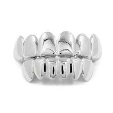1 Set Of Exquisite Popular Hip Hop Teeth Grills Sharp Teeth TeethGrillz  Plated Teeth Grills Accessories - Bạc (răng dưới) - Xem 9
