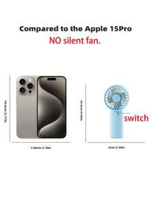 1pc Handheld Battery Operated Mini Fan, Portable For Summer And For Outdoor (Batteries Not Included)