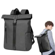 Mochila Enrollable para Hombre, Mochila Impermeable Mujer para Portátil 17 Pulgadas, Elegante mochila de Viaje Mochilas tipo Casual para Viajes, Ciclismo, Escuela Uni, Burdeos.Moquera de Viaje Ligera para Hombres y Mujeres de 21-25L con Cremalleras Antirrobo, Bolso Escolar Universitario con Múltiples Compartimentos, Mochila Duradera de Capa Suave para Deportes al Aire Libre, Trabajo - Diseño Elegante Minimalista en Varios Colores Almacenamiento por Compartimientos, Mochila para la Escuela. - M-888-001 - Ver 1