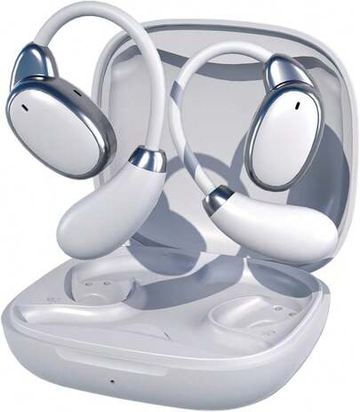 AI Translation Earbuds Wireless Bluetooth - 150 Languages Open-Ear Headphones Translator For IPhone And Android 3-In-1 Real Time Translating Device For Travel Business Learning With Charging Case