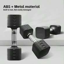 20LBS Adjustable Dumbbell Set, 4 In 1 Free Weights Dumbbells Set, 4lb 6lb 8lb 10lb, With Metal Non Handle Quick Change Home Gym Strength Training Equipment Men And Women - màu đen - Xem 5