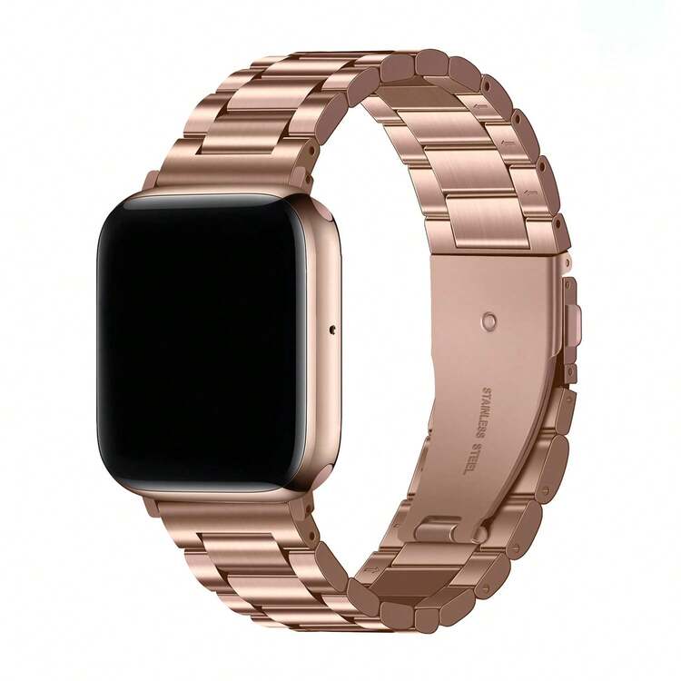 1条三金属表带，兼容表带38mm、40mm、41mm、42mm、44mm、45mm、46mm、49mm，商务时尚高端男女皆宜，适用于UltraS10/9/8/7/6/5/4/3/2/1智能手表（不含手表），是送给男友、女友和朋友的最佳礼物。 - 玫瑰金 - 查看 1