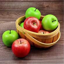Artificial Apple Christmas Eve Simulation Fruit Home Kitchen Party Decoration 6PCS