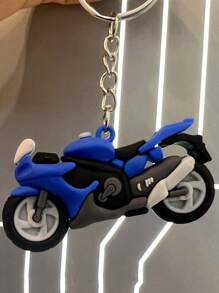 1件/6件卡通摩托车钥匙扣包包挂件钥匙圈创意小礼物汽车钥匙链配件学校汽车配件可爱哥特Y2K