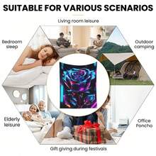 Elegant Botanical Rose Blanket In Silver Purple Hues For A Luxurious And Sophisticated Home Decor Accent Offering Comfort And Warmth With A Floral Inspired Design Printing