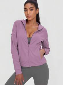 Soyun Women's Sports Jacket Loose Top Hooded Cardigan Suitable For Outdoor Activities Travel Home Casual Party Office Gym