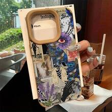 Funda para phone con diseño vintage de periódico impreso. Lente alta. Compatible con phone X, 14 Pro, 16 Plus, 15, XS, 12, 11 y 13. Funda de piel sintética suave. - Colores mixtos 1 - Ver 6