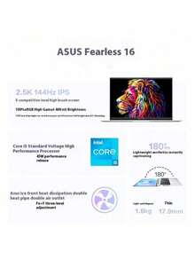 ASUS 华硕 Vivobook 16 核版，标压 I5，2.5K 144Hz 高分辨率高刷新率高性能轻薄笔记本电脑（I5-13420H 16G 1T），含适配器 - 銀色 - 查看 3