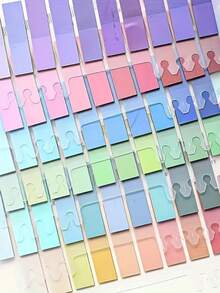 200pcs Colorful PET Sticky Notes, Writable, Repositionable Translucent Bookmarks, Self-Adhesive Page Labels, Suitable For Binders And Indexing - Gradient Blue - View 5