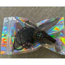 带指南针和温度计的三合一求生哨 - 非常适合露营、徒步旅行、户外探险、裁判和啦啦队