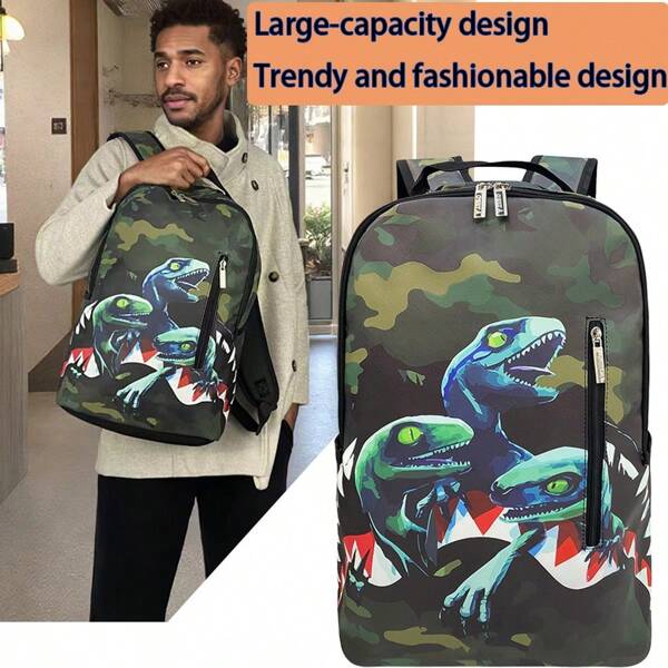 Fashion Unisex Backpack, Large Capacity Travel Bag, Suitable For Outdoor Travel, Commuting, School, Cartoon, High School, Back To School