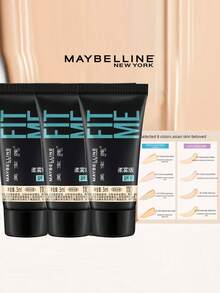 Maybelline Fit Me Matte + Poreless Foundation Sample, Demi-Matte Finish, Oil Control, Concealing, Hydrating - Soft Mist Version #110 3 Pieces - View 1