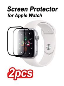 2 Packs HD Edge-To-Edge Soft Film Screen Protector For Apple Watch Ultra 3/Ultra 2 (49mm) / Series 11/10/9/8/7/SE/6/5/4/3 (45mm, 44mm, 42mm, 41mm, 40mm, 38mm) - Anti-Scratch / Anti-Smudge / Anti-Scrape