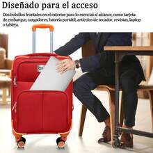 Cabin Suitcase Hand Luggage 10kg With Padlock 20 Inch - Red - View 8