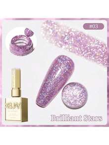 XEIJAYI 6Colors 15ml Brilliant Stars Crushed Gel Nail Polish,UV LED Soaking Nail Gel, Semi-Permanent, DIY Salon Quality Nail Art Gel - Multicolor - View 16