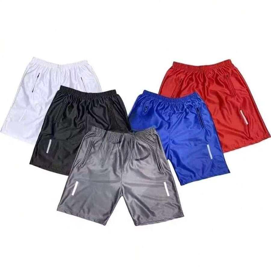 Kit Of 3 Dry Fit Bermuda Shorts With Zippered Pockets - 皇家/海軍/灰色短褲 - 查看 1