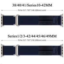 Trail Loop Nylon Band Compatible With Apple Watch Band 49mm 46mm 45mm 44mm 42mm 41mm 40mm 38mm Men Women,Rugged Braided Elastic Weave Sport Strap Compatible With IWatch Ultra Series 10/9/8/7/6/SE/5/4/3/2/1/SE