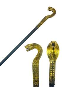 1pc Two-Color Lion Cane Two Sections Detachable Retro Civilized Stick Fashionable And Elegant High-End British Gentleman Walking Stick Suitable For Daily Holiday Gifts Christmas Halloween Role-Playing Stage Performances Halloween Accessories