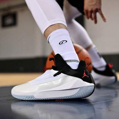 Nike Jordan Jumpman Hustle PF Men's Comfortable Versatile Shock-Absorbing Lightweight Low-Top Basketball Shoes AQ0394-100