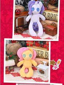 Hasbro 我的小马驹毛绒挂饰，暖炉夜系列，18 厘米柔软毛绒玩偶，万圣节、圣诞节装饰和礼物 - 藍色 - 查看 5