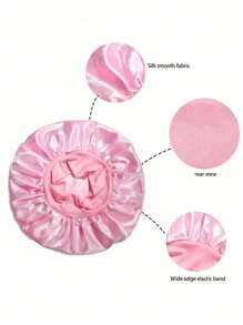 1pc Mulberry Silk Sleep Cap, Satin Hair Wrap, Soft Elastic Waist Mulberry Silk Pajamas, Silk Hair Turban Suitable For Curly Hair Home Bathroom Decor Fall Decor Back To School Blush PinkBlush Pink