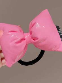 1 件女士多色蝴蝶结 PU 皮革发带，时尚日常佩戴可爱，Y2k 情人节情人节马尾辫夹发圈橡皮筋发绳弹性发带，发球，头饰 - 彩色 - 查看 11