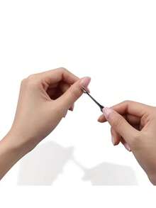 1/2 piezas Cortaúñas y empujador de cutículas profesional de acero inoxidable, herramientas para el cuidado de uñas y pies, sin olor