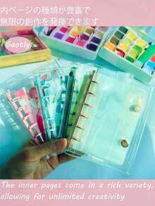 7 carpetas de anillas transparentes y coloridas, vibrantes y con estilo, con diseño de doble broche para mayor atractivo estético, perfectas para organizar fotos, planificación presupuestaria, diarios, pegatinas, útiles de oficina y escolares, un elemento esencial ideal para volver al colegio, un regalo pensado para Halloween y Navidad, imprescindible para coleccionistas y mentes creativas