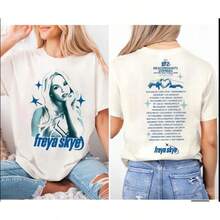 Descendants Zombies Worlds Collide Tour Freya Skye T-Shirt, Summer Tour 2025 Shirt, Zombies 4 Tour Summer Music Festival - 白色 - 查看 1