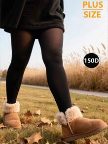 80D/150D/800D Women's Curve Tights, High Elasticity Skinny Pants, Semi-Sheer, Sexy Pantyhose, Warm Leggings For Autumn/Winter, Fashionable & Versatile For Holidays, Travel, Outerwear
