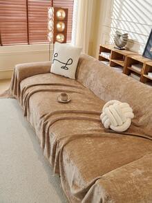 1pc Chenier Sofa Cover, Sofa Blanket, Non-Slip Furniture Protector, Pet Cover, Machine Washable, Excludes Pillows, Sofa Slipcover, Large Sofa, Sofa Bed, Coconut Pattern, Sofa Cover