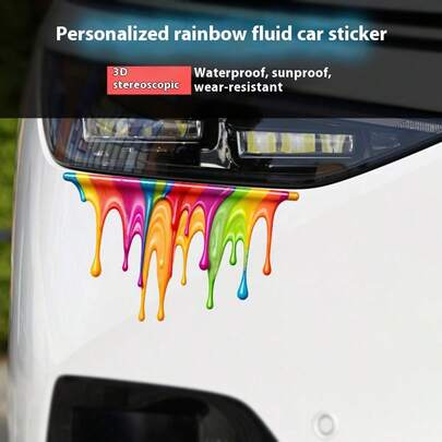  3D Farbmalerei Auto Aufkleber, kratzfester wasserdichter kreativer Aufkleber, Motorrad Elektrofahrrad personalisierte Kreativität