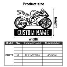1pc Customizable Motorcycle Rider Metal Mural - Personalized Motorcycle Logo Decoration - Art Style Reusable Decorative Metal Mural - Suitable For Porch, Courtyard, Garden, Office, Negotiation Room, Birthday Gift, Graduation Gift, Perfect Gift For Motorcycle Enthusiasts - Multicolor - View 28