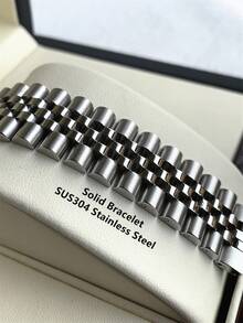 Pablo Raez 1 件魅力男士手表著名顶级全新豪华 SUS304 不锈钢 50 米防水日历时钟男士银色实心金属重钢休闲时尚石英表男士阿拉伯数字刻度夜光指针黑色高级商务腕表适合日常使用送给父亲或男性朋友的圣诞节和新年礼物 - 白色 - 查看 11