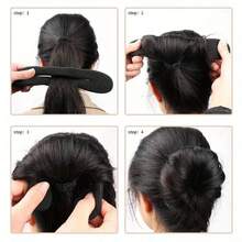 3/2/1件装女士蓬松发髻造型器、卷发器、发髻定型器、魔术美发海绵甜甜圈发髻造型器、马尾发髻造型器、美发造型工具配件 - 彩色 - 查看 7