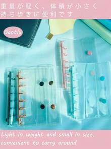 7 carpetas de anillas transparentes y coloridas, vibrantes y con estilo, con diseño de doble broche para mayor atractivo estético, perfectas para organizar fotos, planificación presupuestaria, diarios, pegatinas, útiles de oficina y escolares, un elemento esencial ideal para volver al colegio, un regalo pensado para Halloween y Navidad, imprescindible para coleccionistas y mentes creativas