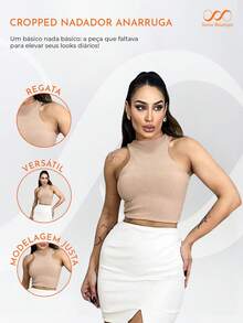 Cropped Top Women's Anarruga Tank Top Swimmer Summer Fashion