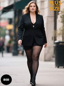 80D/150D/800D Women's Curve Tights, High Elasticity Skinny Pants, Semi-Sheer, Sexy Pantyhose, Warm Leggings For Autumn/Winter, Fashionable & Versatile For Holidays, Travel, Outerwear