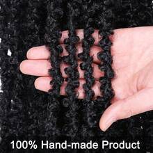 1/6 Packs Butterfly Faux Locs Crochet Hair 10-24 Inch Pre-Looped Distressed Locs Soft Locs Crochet Hair For Crochet Braids Hair - Black - View 6