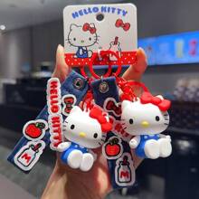 Sanrio 牛仔腕带 - 官方授权 Hello Kitty 配饰，采用粗犷牛仔布和金属饰件。前卫又不失俏皮，是街头风格的完美之选。