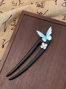 5 件套新中式复古流苏蝴蝶花发夹，优雅汉服发饰，发簪，发梳，发饰礼物，花朵发饰，发夹，发髻延长器，发髻制作器，发髻发片，发型夹，发夹，发夹，冬季配饰，秋季配饰