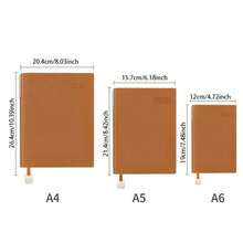 1pc Simple 2026 Planner With Pen A5/A6 Leather Case Portable Practical Daily Plan Diary Efficiency Manual Calendar (2026Z Model Without Pen) - Multicolor - View 6