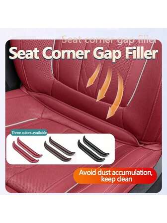 2pcs Car Seat Gap Filler Crevice Seal Wedge, Universal Interior Accessories (Random Red Color)