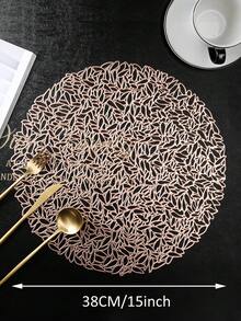Bộ 1-8 tấm lót bàn và khăn trải bàn rỗng màu vàng, có thể giặt, dễ vệ sinh, lau sạch, chống trượt, chịu nhiệt, thảm bàn ăn, trang trí tiệc cưới ngày lễ - nhiều màu - Xem 17
