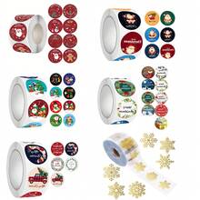 100/500/1000/1500 PCS Christmas Stickers, Self-Adhesive Holiday Decorative Stickers Labels For Christmas Decorations, Santa Snowman Stickers For Cards, Gift Boxes, Crafts, Envelope Seals Christmas Christmas Decorations Christmas Pajamas Christmas Gifts Christmas Decor
