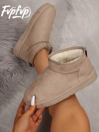 Fall/Winter 2025 New Women's Wool Slippers, Sheepskin Fur Lined Thick Sole Snow Boots, Slip-On Mules, Fashionable Outdoor Wear