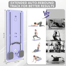 Compact Pilates Board Pairs Pilates Reformer 8-In-1 – Full Body Workout For Thuis – Incl. Weerstandsbanden, Timer, Socks & Anti-Slip Mat – Opvouwbaar & Stijlvol Fitness Apparatus - D - Xem 2