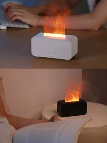 1pc LED 7-Color Flame Aroma Diffuser, USB Powered With Timer & Humidifier, Suitable For Bedroom, Study, Office, Yoga Room And Other Spaces - Aromatherapy Machine - View 8