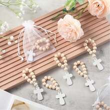 30 piezas/paquete 10 sets de regalo de para adultos con cruz y cuentas, incluye cuentas con forma de cruz, tarjetas de agradecimiento y bolsas de regalo, set de recuerdos para bautizo, primera comunión, confirmación, despedida de soltera, boda, reunión de agradecimiento, suministros y recuerdos para fiestas (3 piezas/15 piezas/30 piezas) - Multicolor - Ver 6